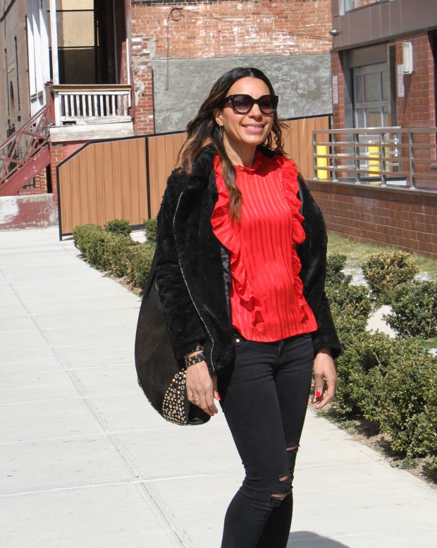 red top2: rock paper sequins